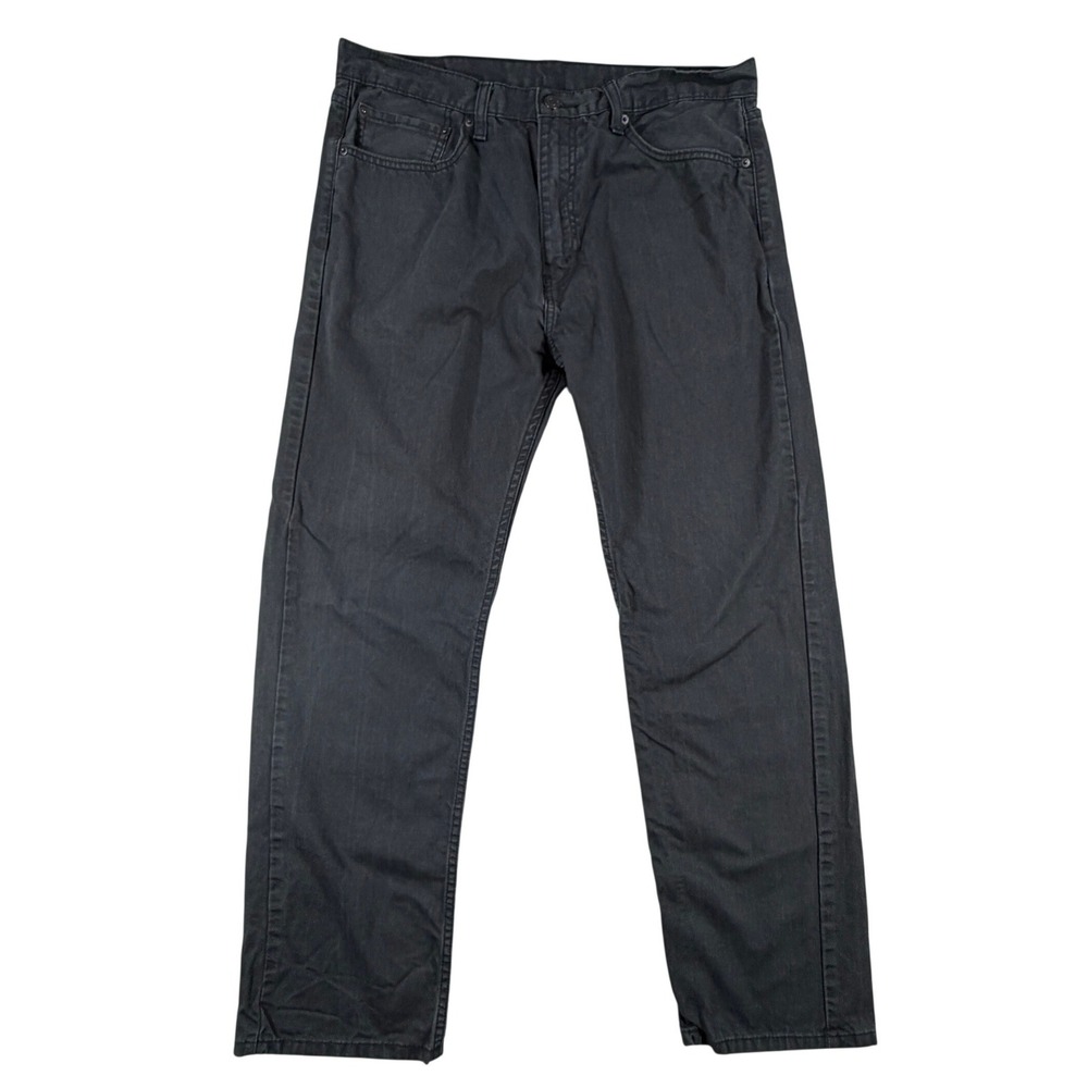 Levis 505 Regular Fit Straight Leg Jeans Mens 36x32 Charcoal Gray 100% Cotton‎